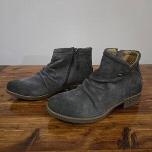 Comfortiva Charcoal Ankle Booties